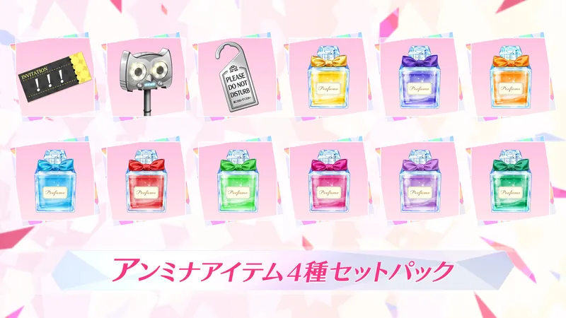 アンミナアイテム4種セットパックのパッケージ画像